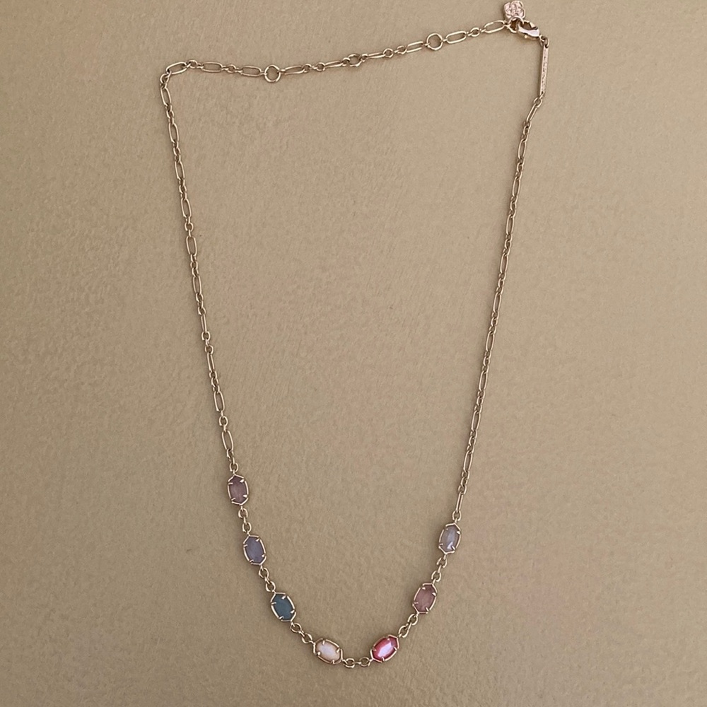 Kendra Scott Emilie Gold Strand Necklace in Pastel Mix